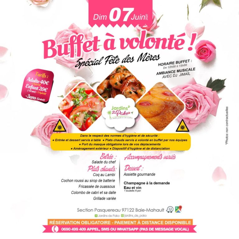 Buffet Spécial Fête des Mères 2020 Jardins de Pako sur Buffet Spécial Fête des Mères 2020 Jardins de Pako sur