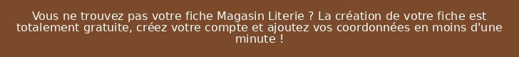 Vous ne trouvez pas votre fiche Magasin Literie ? La création de votre fiche est totalement gratuite, créez votre compte et ajoutez vos coordonnées en moins d'une minute !
