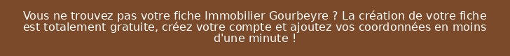 Vous ne trouvez pas votre fiche Immobilier Gourbeyre ? La création de votre fiche est totalement gratuite, créez votre compte et ajoutez vos coordonnées en moins d'une minute !