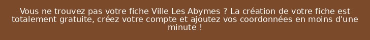 Vous ne trouvez pas votre fiche Ville Les Abymes ? La création de votre fiche est totalement gratuite, créez votre compte et ajoutez vos coordonnées en moins d'une minute !