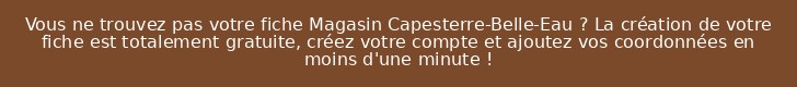 Vous ne trouvez pas votre fiche Magasin Capesterre-Belle-Eau ? La création de votre fiche est totalement gratuite, créez votre compte et ajoutez vos coordonnées en moins d'une minute !