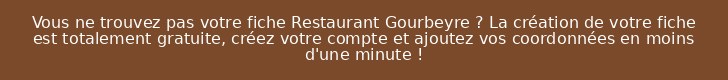 Vous ne trouvez pas votre fiche Restaurant Gourbeyre ? La création de votre fiche est totalement gratuite, créez votre compte et ajoutez vos coordonnées en moins d'une minute !